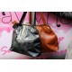 Maya Large Top Clip Tan Leather Handbag 